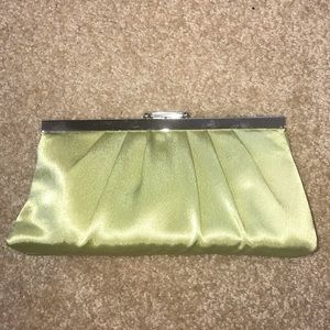 Green and Silver Clutch, comes with Chain